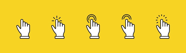 Vector 컴퓨터 마우스 클릭 커서 로드 기호 포인터 커서 및 로딩 아이콘 커서 아이콘 클릭 설정