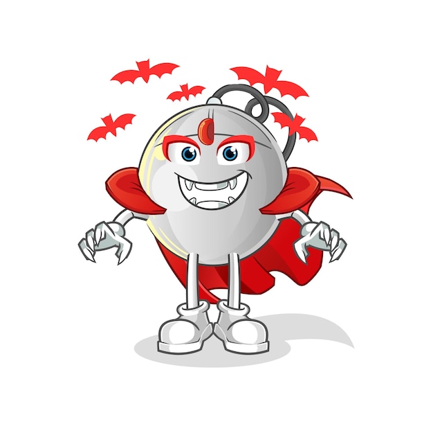 Computer mouse Dracula illustration. character vector