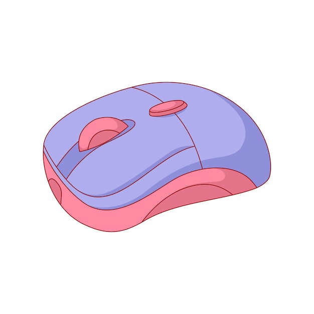 Computer mouse flat design illustration