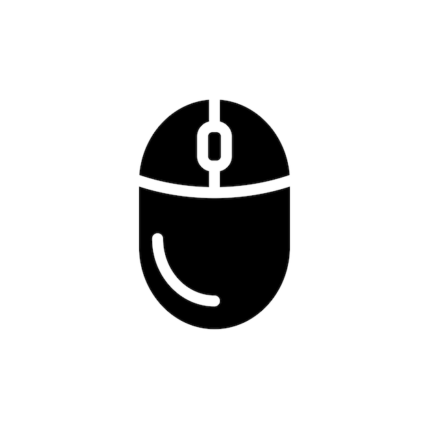 Computer Mouse Icon Vector Design Template (Vectorontwerp sjabloon voor muis)