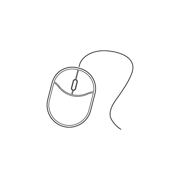Векторный шаблон логотипа компьютерной мыши