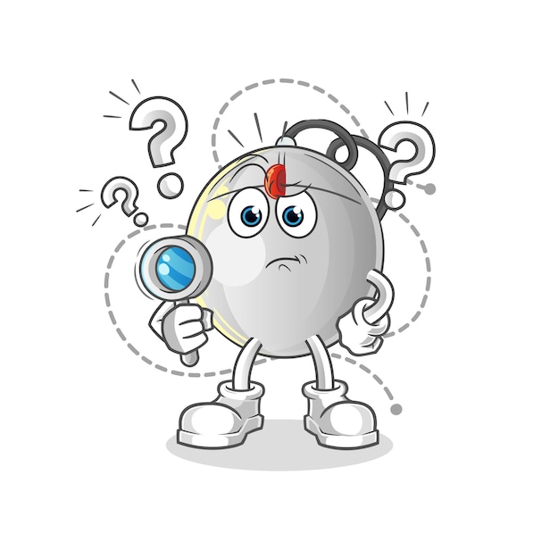 Computer mouse searching illustration. character vector