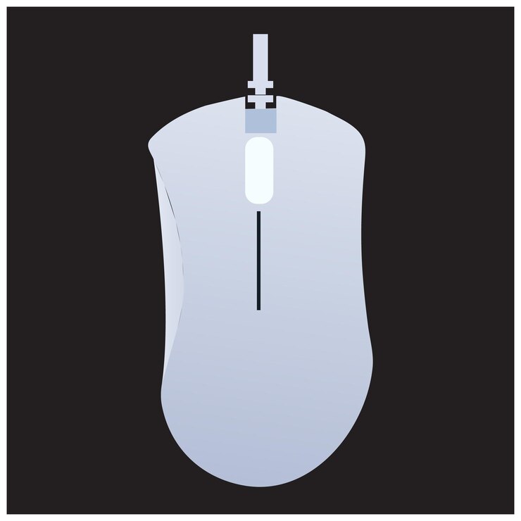 Vector 검은 바탕과 검은 바탕을 가진 컴퓨터 마우스