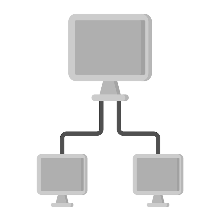 Vector computer networking icon vector image can be used for cloud computing