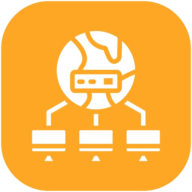 Computer Networking vector icoontje illustratie van Cloud Computing icoonset