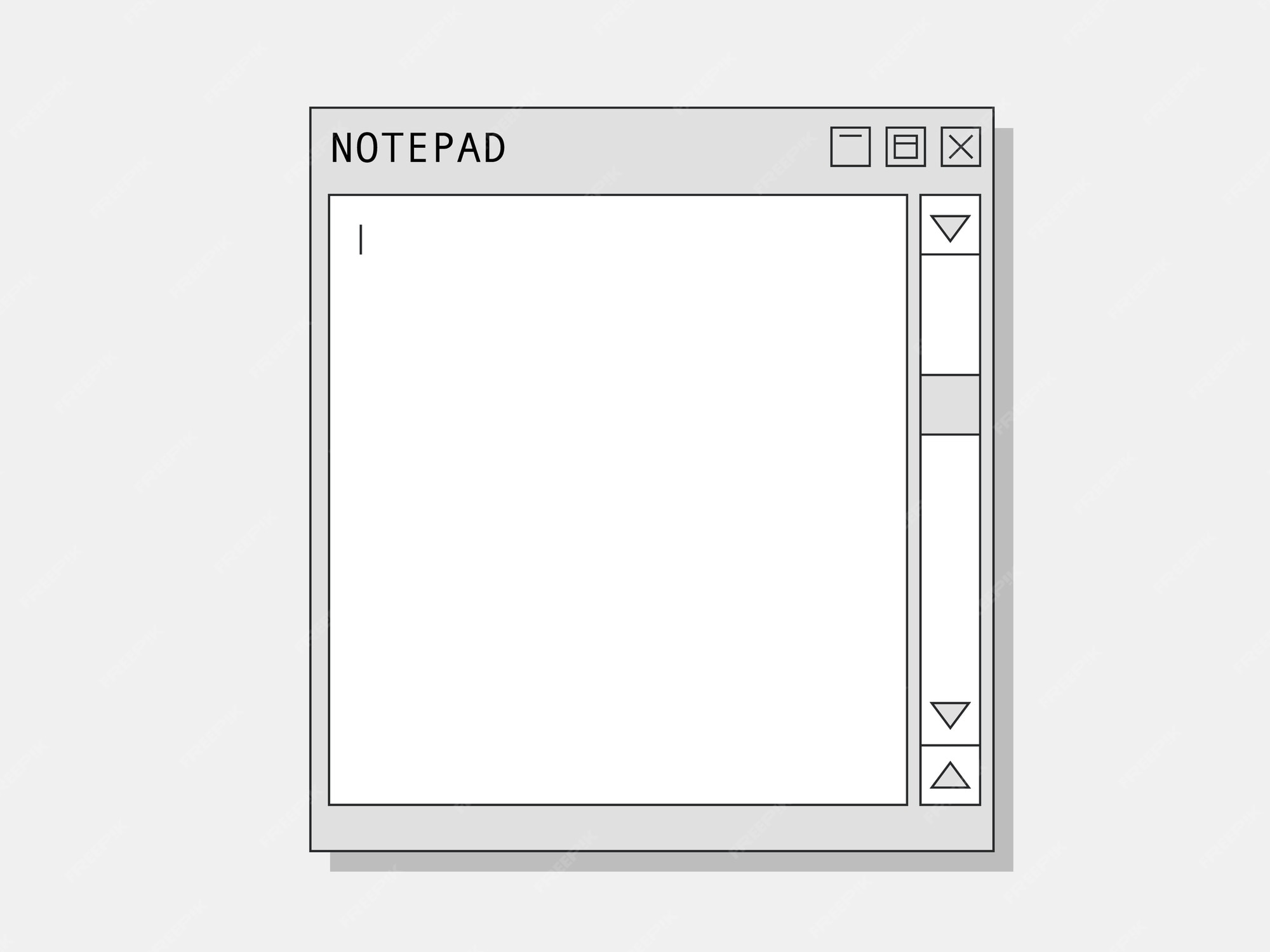 Premium Vector Computer notepad. retro web notebook for notes and