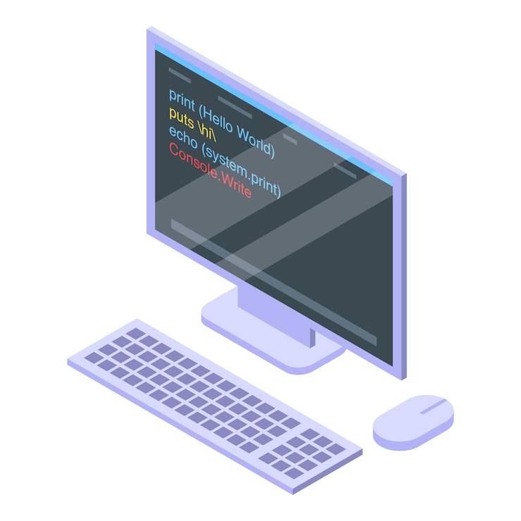 Vector computer operating system icon isometric of computer operating system vector icon for web design isolated on white background