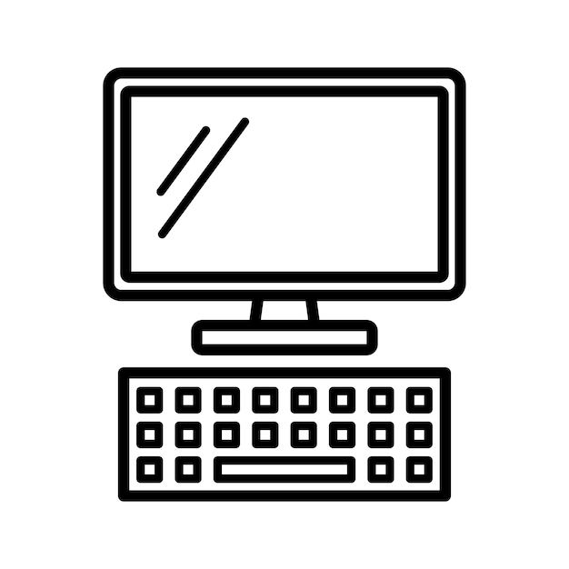 computer pictogram vector ontwerpsjabloon op witte achtergrond