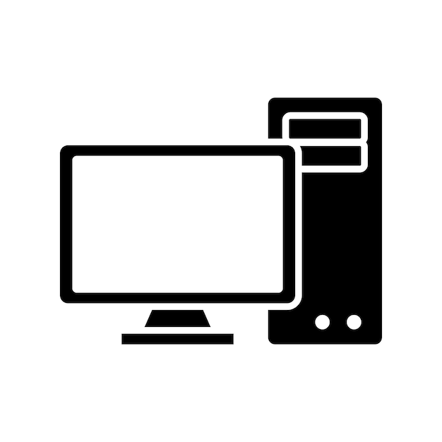 computer pictogram vector ontwerpsjabloon op witte achtergrond