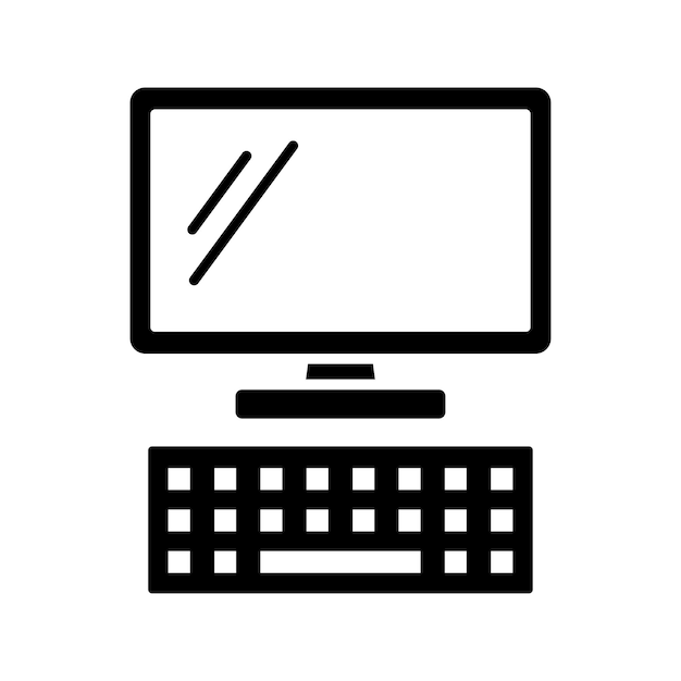 computer pictogram vector ontwerpsjabloon op witte achtergrond
