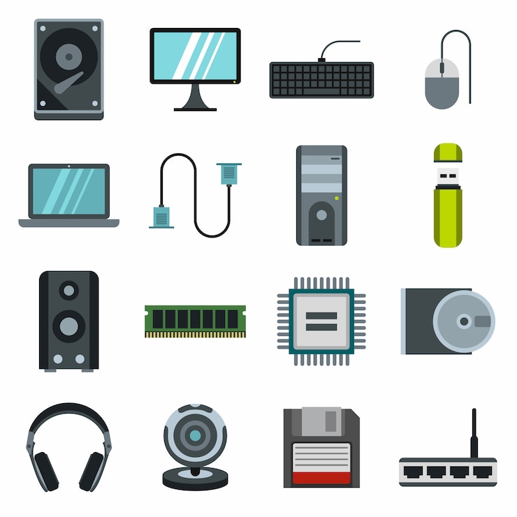 Vector computer pictogrammen instellen
