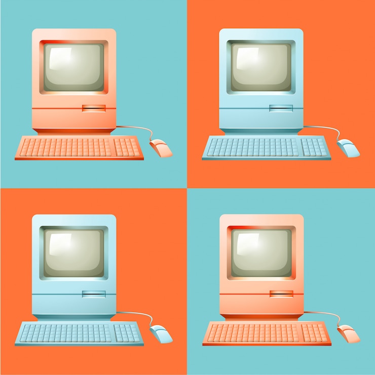 Vector 팝 아트의 컴퓨터