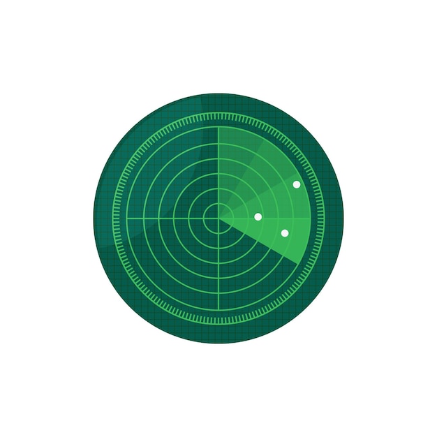 computer radar schermpictogram in vlakke stijl vector