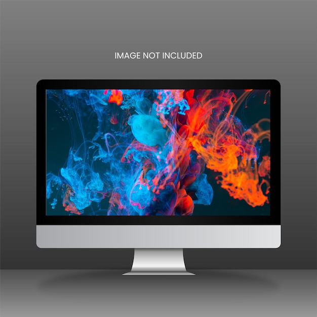Computer realistisch mockup sjabloonontwerp