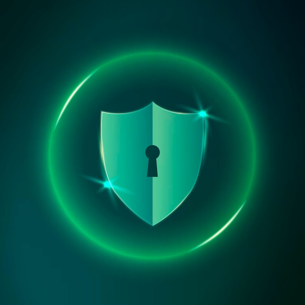 computer safety technology icon vector