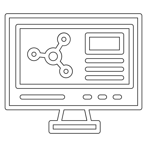 Computer Science vector icon illustration of Research and Science iconset