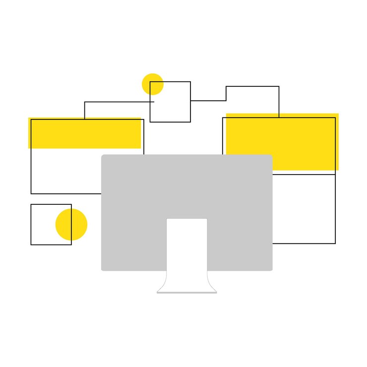 Vector computer screen illustration