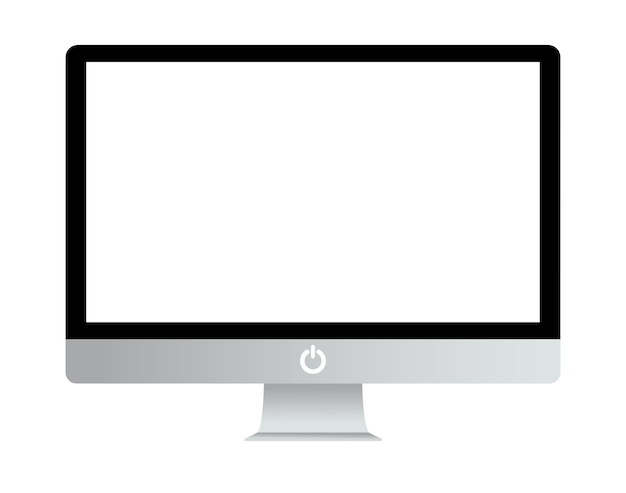 computer screen on a transparent background