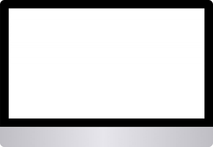 Vector computer screen on white background