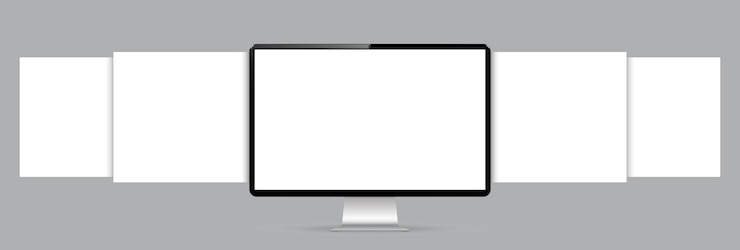 Vector computer screen wireframe pages