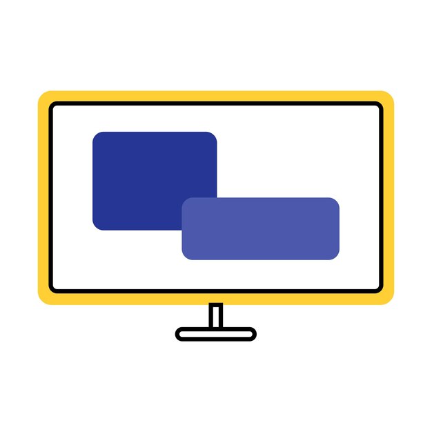 computer screen with social media icon vector illustration design icon symbol graphic design