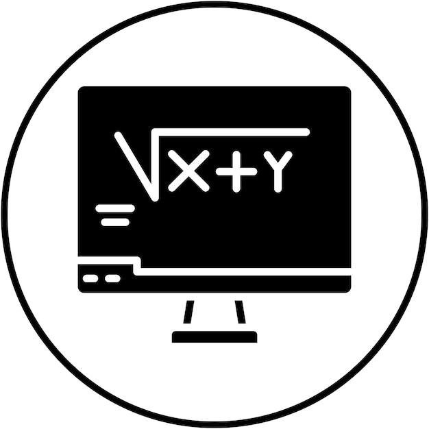 Vector a computer screen with a x and x on it