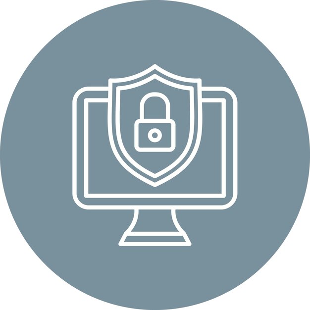 Vector computer security icon vector image can be used for protection and security