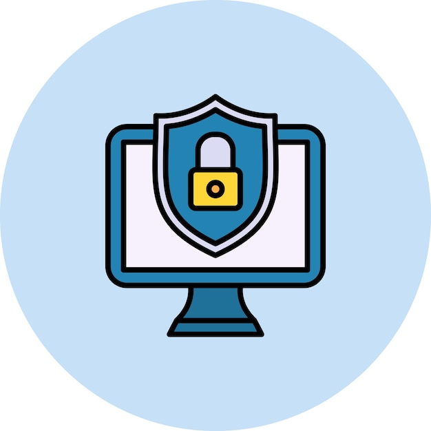 Computer Security icon vector image Can be used for Protection and Security