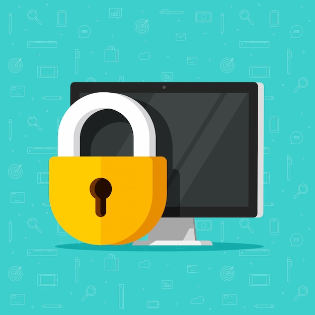 Blocco di sicurezza del computer o dati di accesso privato e protetto