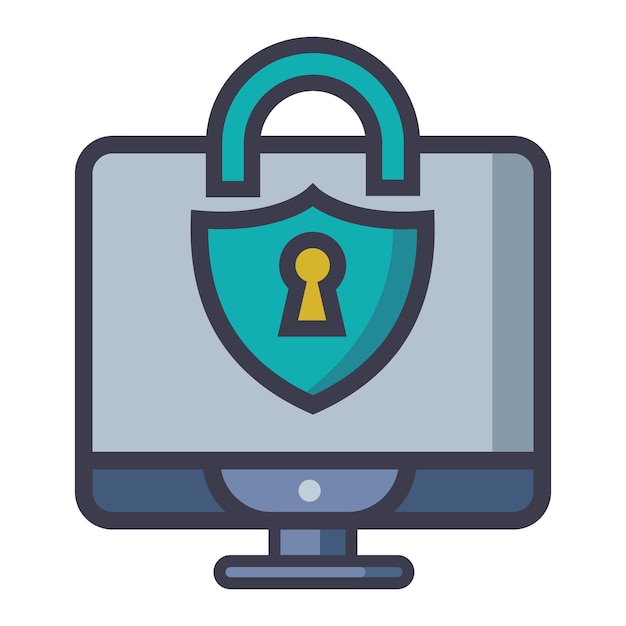 Computer security vector illustration