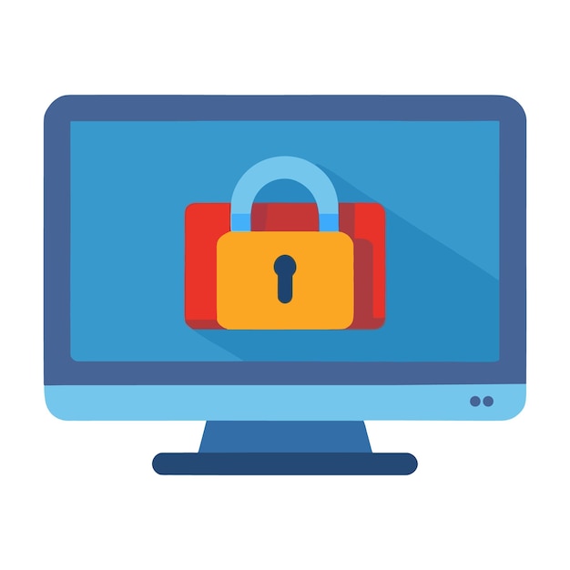 Computer security vector Illustration