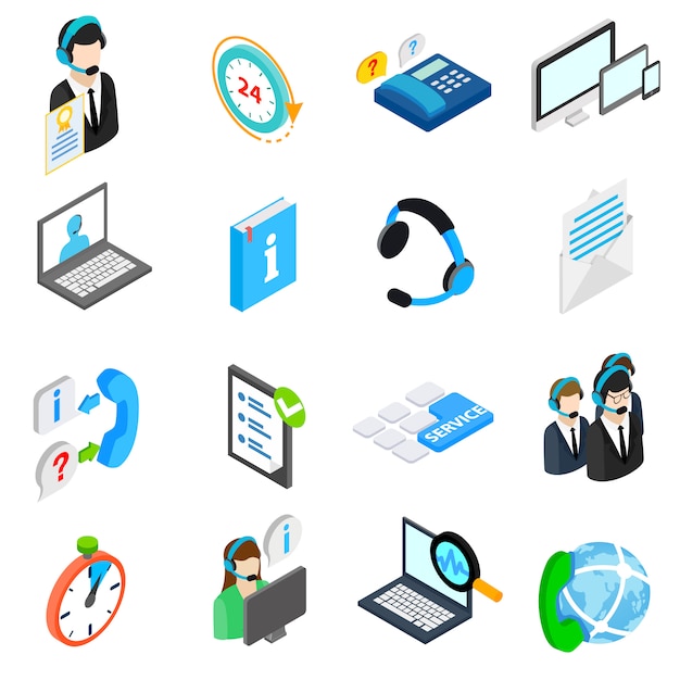 Computer service icons set 