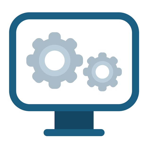 Computer Settings Flat Illustration