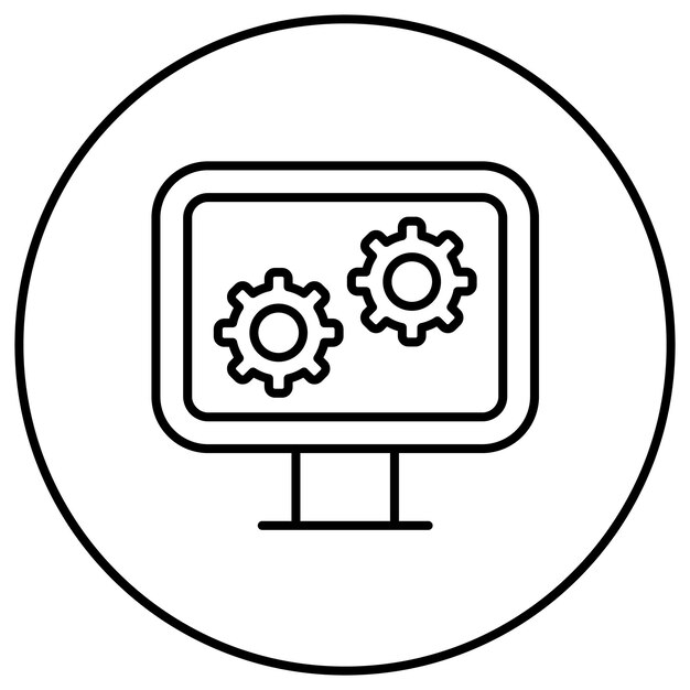 Computer Settings icon vector image Can be used for Web Marketing