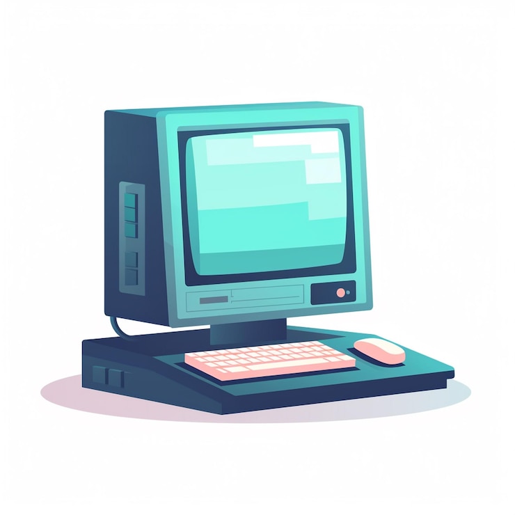 वेक्टर computer technology pc screen desktop isolated internet monitor laptop display digital bu