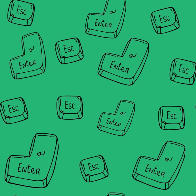 Computer toetsenbord naadloze achtergrond Abstract vector patroon textuur naadloos