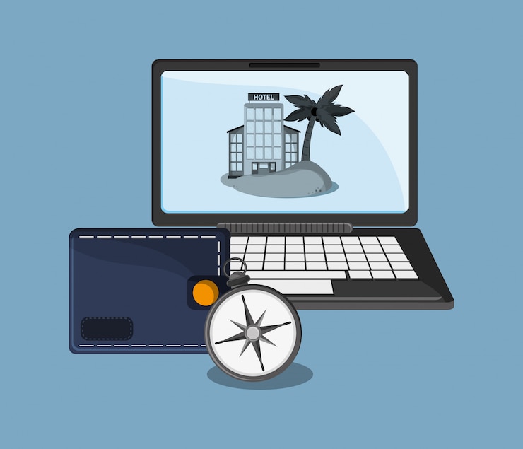Vector computer and travel related icons 