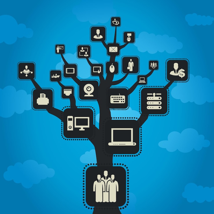 Vector computer tree2