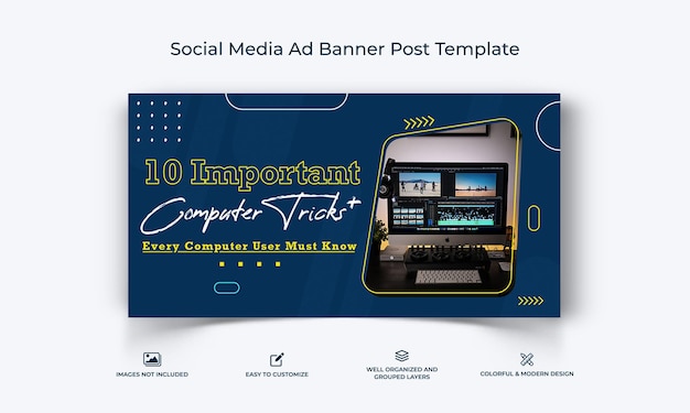 computer tricks and hacking facebook ad banner