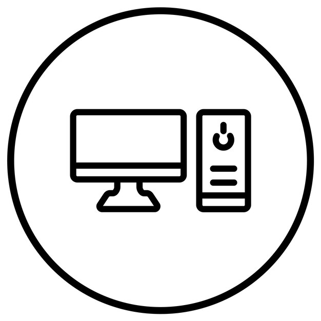 Computer Vector Icon Design Illustratie