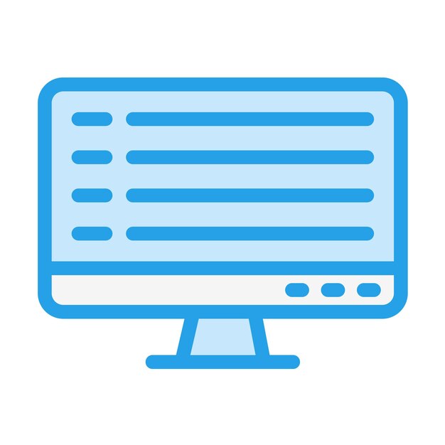 Computer Vector Icon Design Illustration