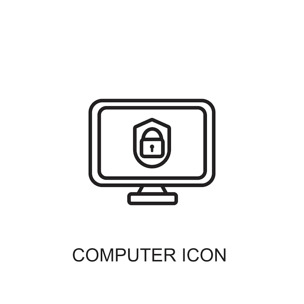 Computer vector icon icon