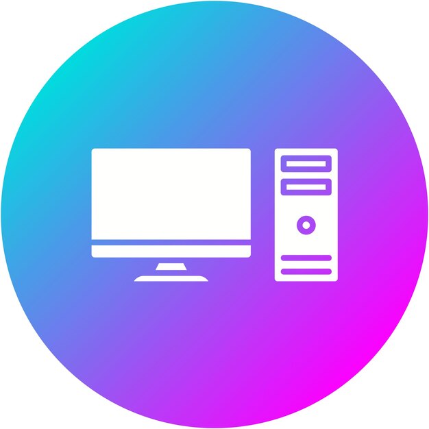 Computer vector icoon Kan worden gebruikt voor Computer en Hardware iconen