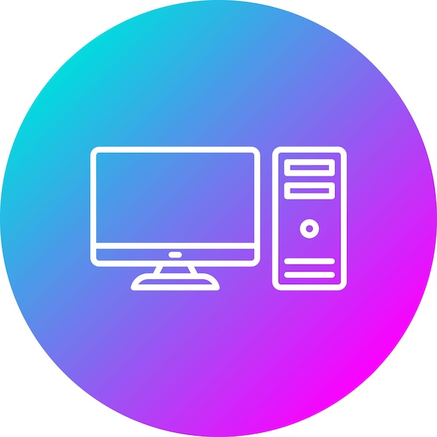 Computer vector icoon Kan worden gebruikt voor Computer en Hardware iconen
