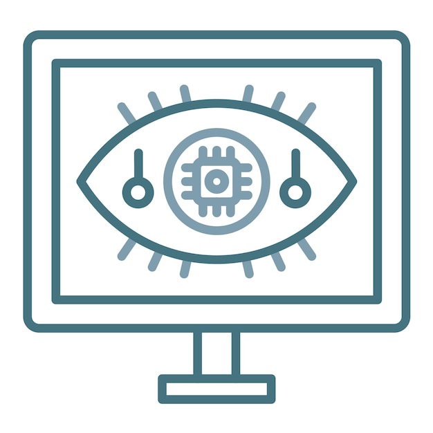 Computer Vision Flat Illustration