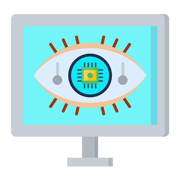 Computer Vision Flat Illustration