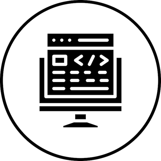 Компьютерная векторная икона веб-сайта иллюстрация иконного набора веб-хостинга