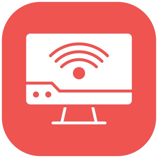 Computer Wifi Vector Illustratie Stijl