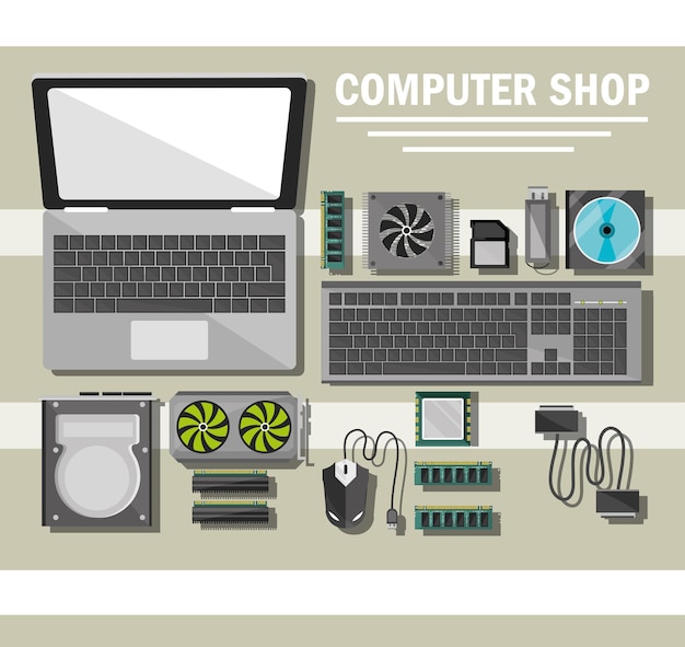 Computer winkel poster