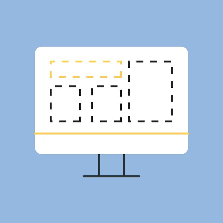 Vector 컴퓨터 작업 아이콘 파란 배경 프로그래밍 코드 작성 프로그래머 작업